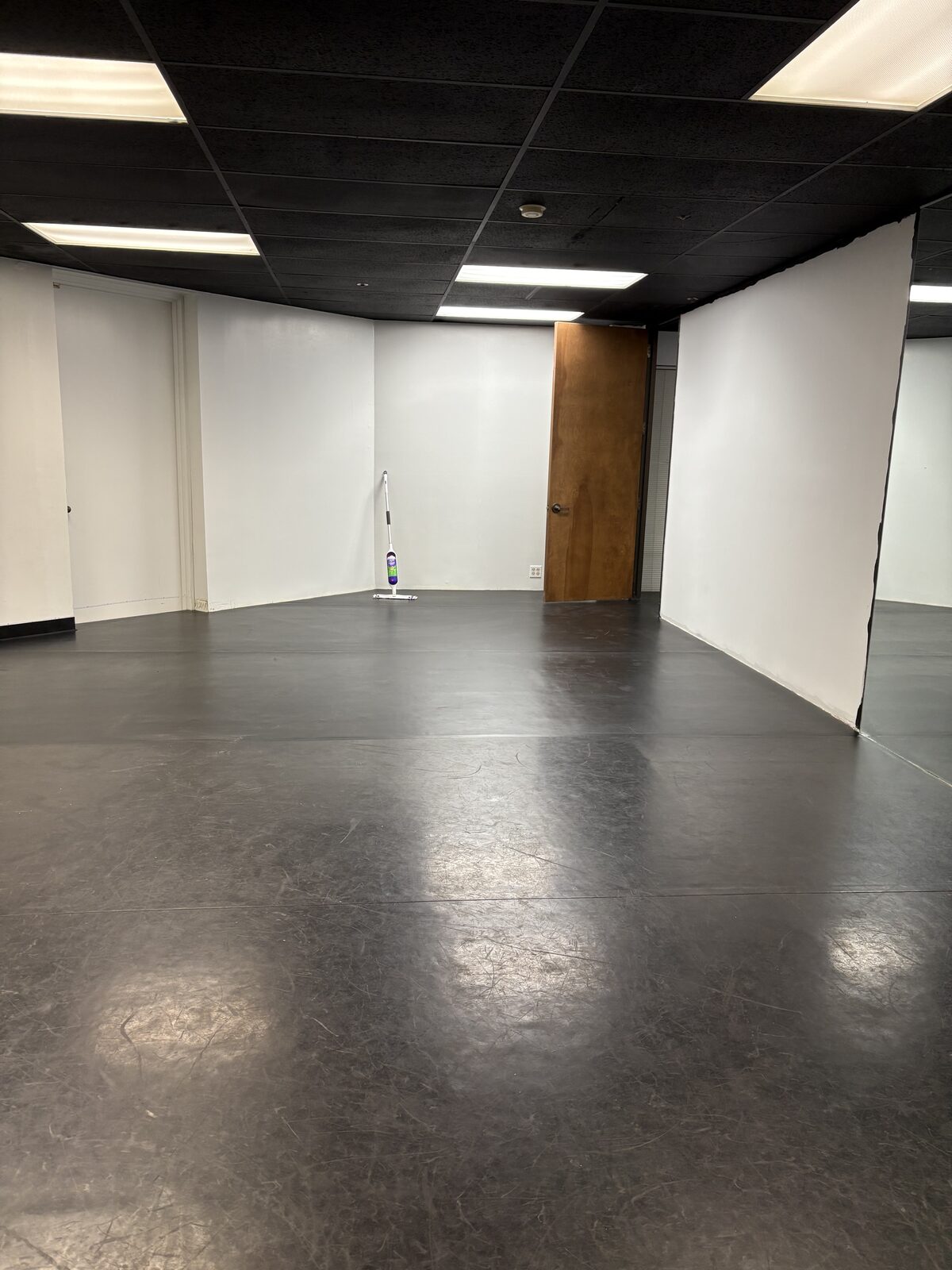 Finished dance studio with Marley floor